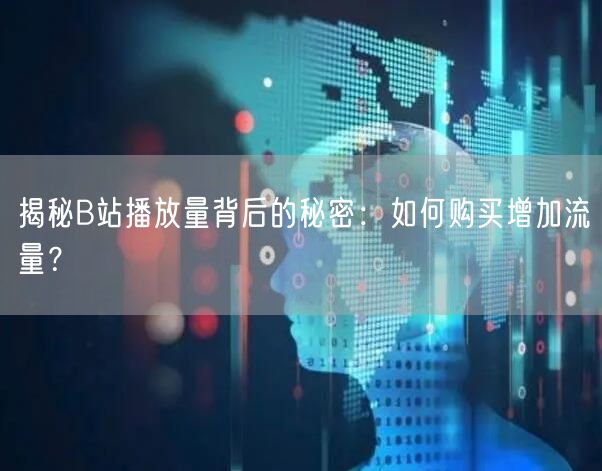 揭秘B站播放量背后的秘密:如何购买增加流量?