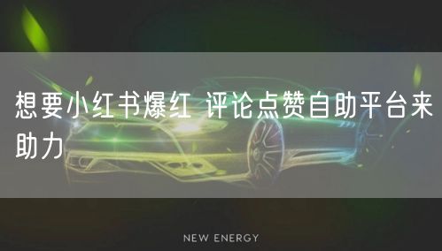 想要小红书爆红 评论点赞自助平台来助力