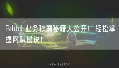 Bilibili业务秒刷秘籍大公开！轻松掌握网赚秘诀！