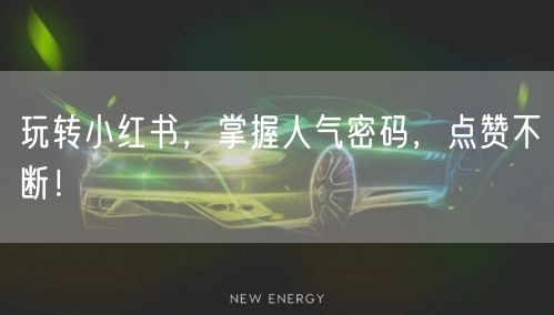 玩转小红书,掌握人气密码,点赞不断!