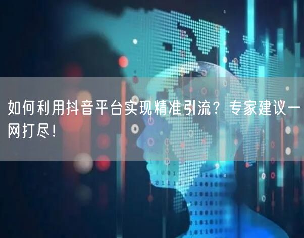 如何利用抖音平台实现精准引流？专家建议一网打尽！