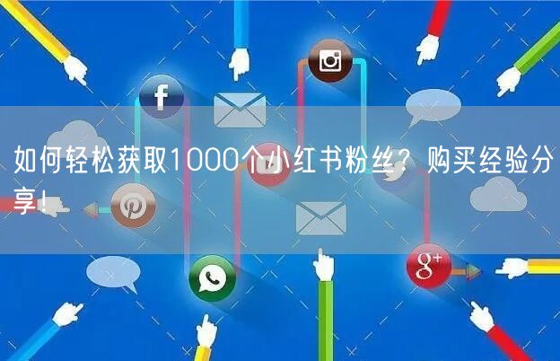 如何轻松获取1000个小红书粉丝？购买经验分享！