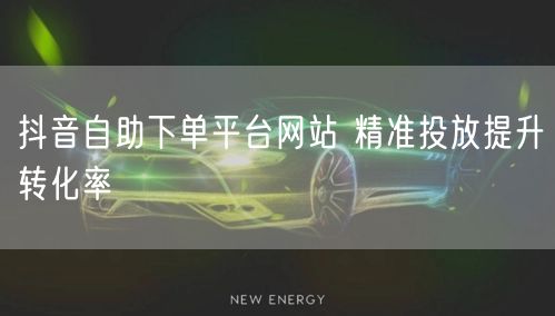 抖音自助下单平台网站 精准投放提升转化率