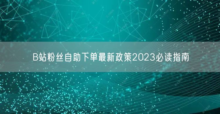 B站粉丝自助下单最新政策2023必读指南