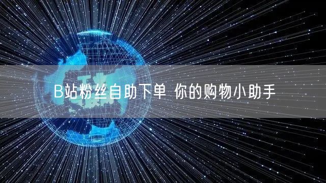 B站粉丝自助下单 你的购物小助手