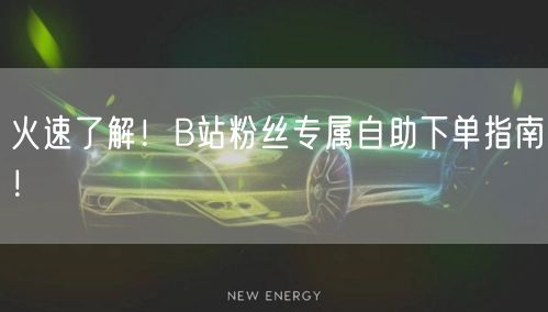 火速了解！B站粉丝专属自助下单指南！