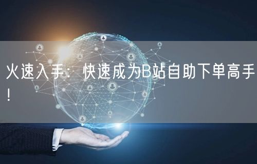 火速入手：快速成为B站自助下单高手！
