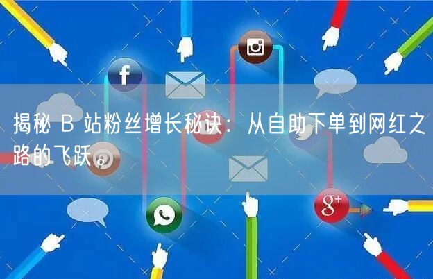 揭秘 B 站粉丝增长秘诀：从自助下单到网红之路的飞跃。