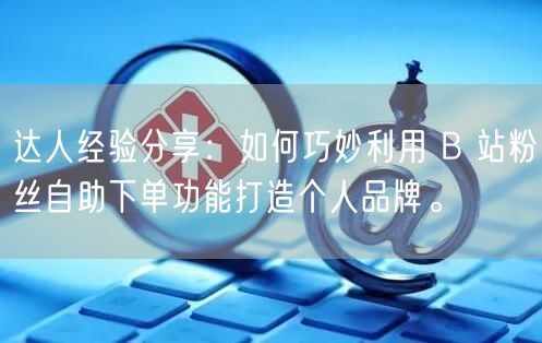 达人经验分享：如何巧妙利用 B 站粉丝自助下单功能打造个人品牌。