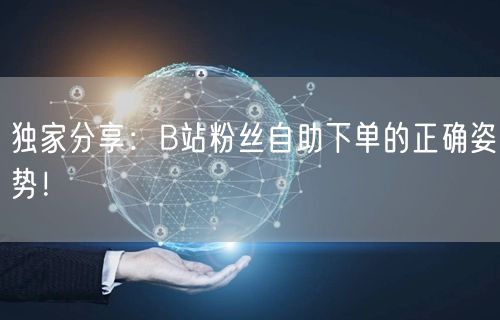 独家分享：B站粉丝自助下单的正确姿势！