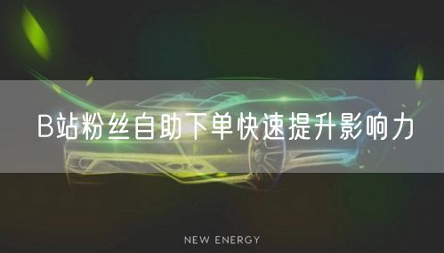 B站粉丝自助下单快速提升影响力