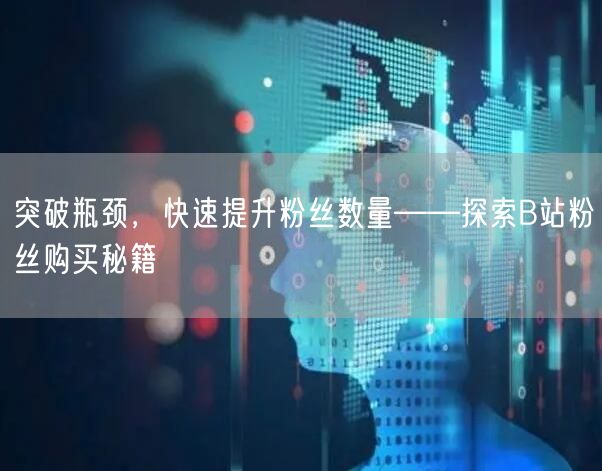 突破瓶颈，快速提升粉丝数量——探索B站粉丝购买秘籍