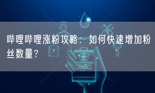 哔哩哔哩涨粉攻略：如何快速增加粉丝数量？