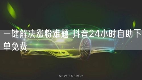 一键解决涨粉难题 抖音24小时自助下单免费