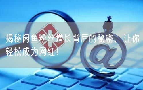 揭秘闲鱼粉丝增长背后的秘密，让你轻松成为网红！