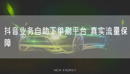 抖音业务自助下单刷平台 真实流量保障