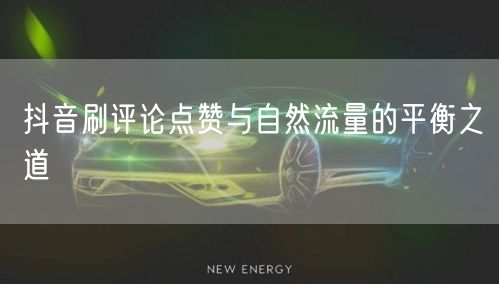 抖音刷评论点赞与自然流量的平衡之道