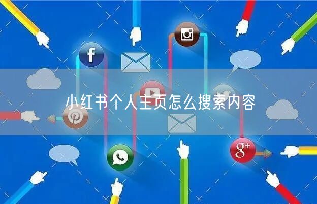 小红书个人主页怎么搜索内容