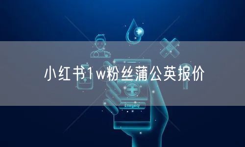 小红书1w粉丝蒲公英报价